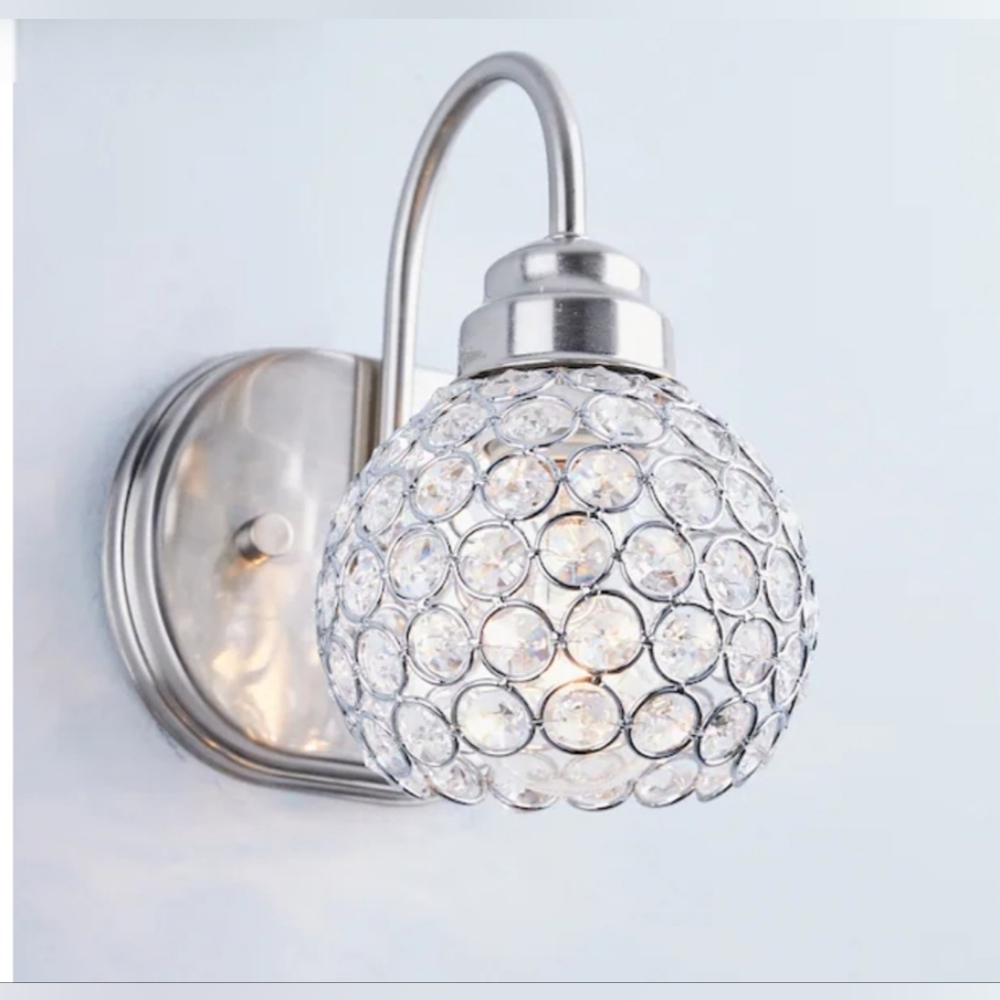 3 Globe Chrome Crystal Vanity Light Shade